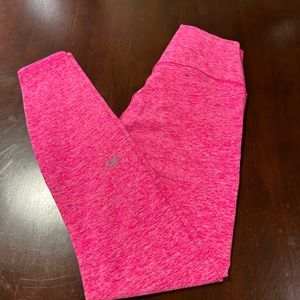 Alo alosoft xs high waisted leggings, pink/neon pink